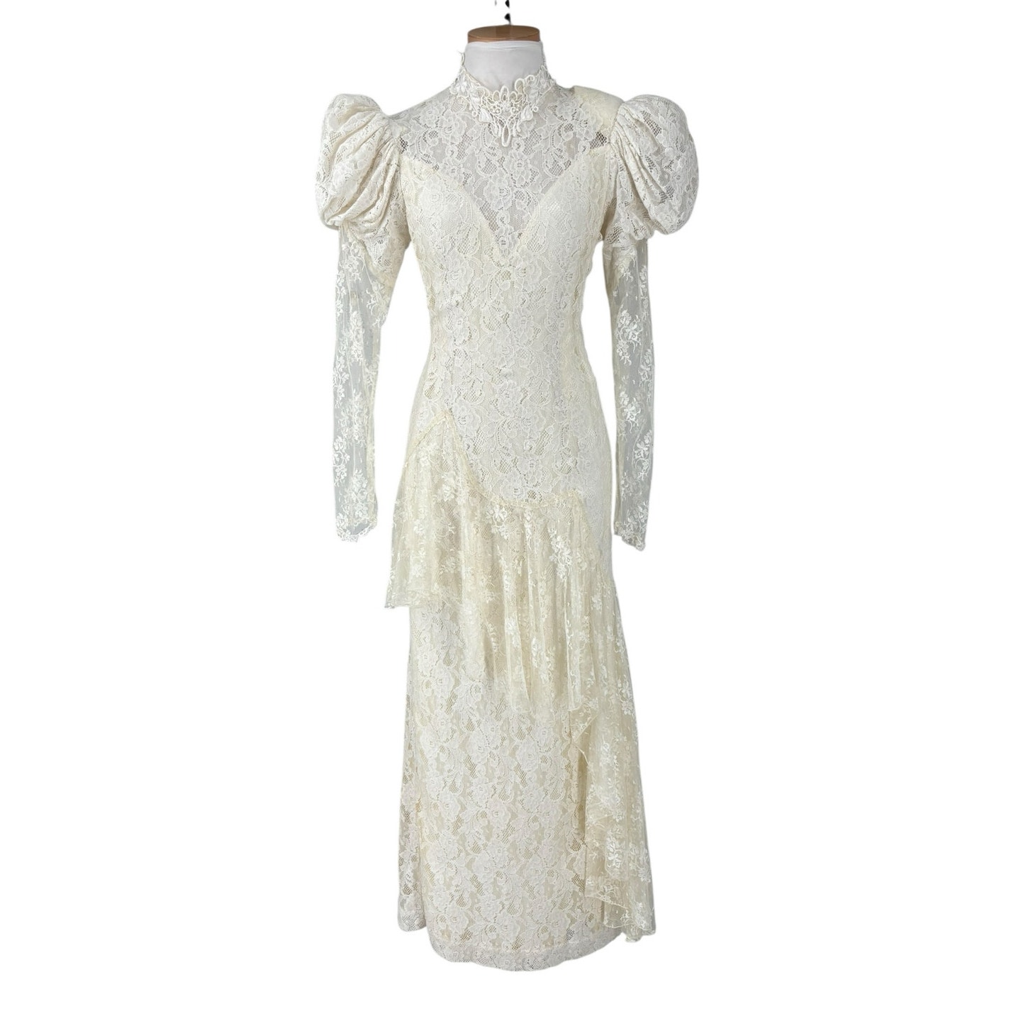 Vintage Susan Lanes Country Elegance Wedding Dress Small Cottagecore Renaissance